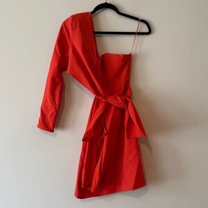 Fashion Nova Made For A Boss One Shoulder Dress - Orange